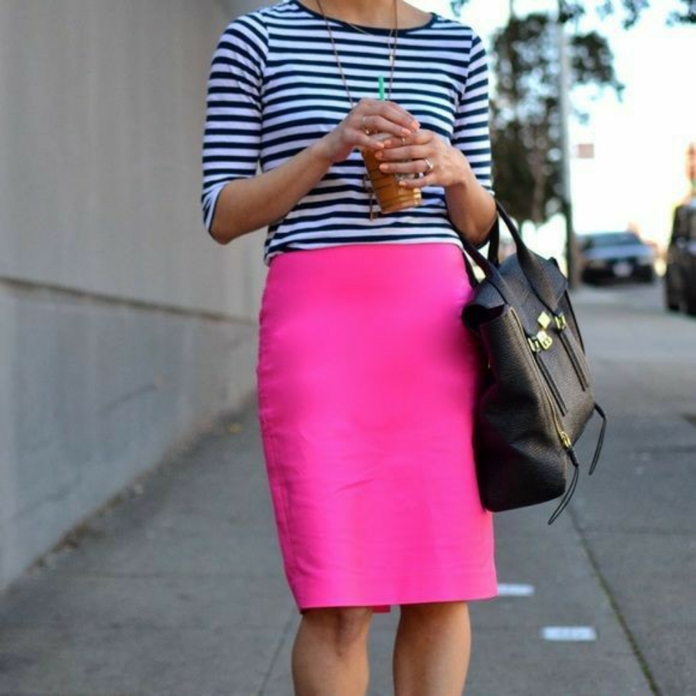 J Crew Pink Pencil Skirt